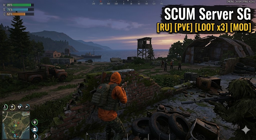 Сервер SCUM Server SG [RU] [PVE] [LOOT x3] [MOD]